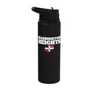 Washington Heights Dominican Flag New York Stainless Steel Insulated Water Bottle