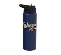 Washington Heights Dominican Flag New York Vintage Stainless Steel Insulated Water Bottle