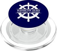 Washington Island Door County Wisconsin Ship Wheel PopSockets PopGrip for MagSafe
