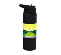 Washington Monument Algae Satire Retro Pop Art Graphic Stainless Steel Insulated Water Bottle