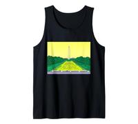 Washington Monument Algae Satire Retro Pop Art Graphic Tank Top