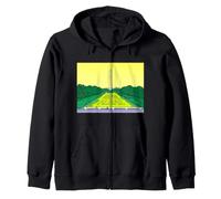 Washington Monument Algae Satire Retro Pop Art Graphic Zip Hoodie