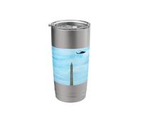 Washington Monument Landmark D.C. Capital Helicopter Photo Stainless Steel Insulated Tumbler