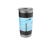 Washington Monument Landmark D.C. Capital Helicopter Photo Stainless Steel Insulated Tumbler