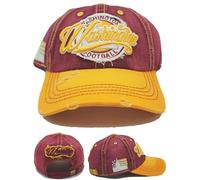 Washington New Premium Leader Vintage City Burgundy Gold Era Dad Strapback Hat Cap, Red, One size