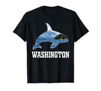 Washington Orca Whale Pacific Northwest Mountain Ocean T-Shirt