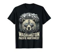 Washington PNW Pacific Northwest Bear Vintage Souvenir T-Shirt