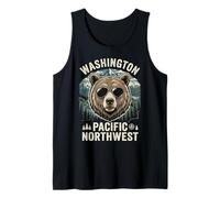 Washington PNW Pacific Northwest Bear Vintage Souvenir Tank Top