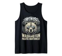 Washington PNW Pacific Northwest Bear Vintage Souvenir Tank Top