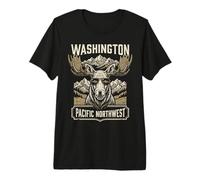 Washington PNW Pacific Northwest Moose Vintage Souvenir Premium T-Shirt