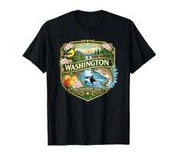 Washington Souvenir State Symbols Apples Onions Novelty T-Shirt