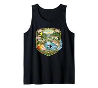 Washington Souvenir State Symbols Apples Onions Novelty Tank Top