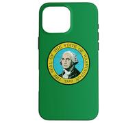 WASHINGTON STATE FLAG THE EVERGREEN STATE Case for iPhone 16 Pro Max