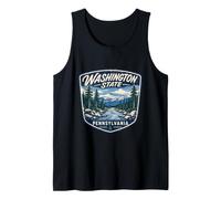 Washington State Outdoor Nature Mountains River Forest Tank Top