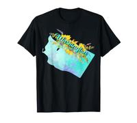 Washington State Pride Floral Sunflower Design Art T-Shirt
