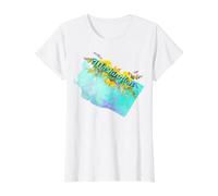Washington State Pride Floral Sunflower Design Art Value Graphic T-Shirt, Women, White, S