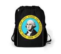 Washington State State Flag Gym Bag with Shoe Compartment 30L Backpack