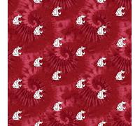 Washington State University Cougars Fabric - Officially Licensed WSU Cotton Quilting Fabric by Sykel Enterprises, Precut Yardage for Sewing & Crafts Tie Dye