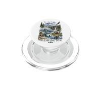 Washington State Watercolor Landscape Nature Travel Design PopSockets PopGrip for MagSafe