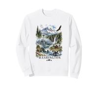 Washington State Watercolor Landscape Nature Travel Design Sweatshirt
