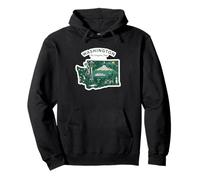 WASHINGTON The Evergreen State Art Pacific Northwest Design Pullover Hoodie
