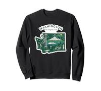 WASHINGTON The Evergreen State Art Pacific Northwest Design Sweatshirt