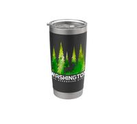 Washington The Evergreen State Moose Nature Lover PNW Stainless Steel Insulated Tumbler
