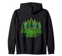 Washington The Evergreen State Nature Lover Forest Zip Hoodie