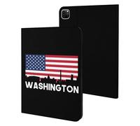 Washington U.S. Flag Cute Tablet Case Unisex Slim Hard Protective Cover Compatible with iPad 9th/ 8th/ 7th