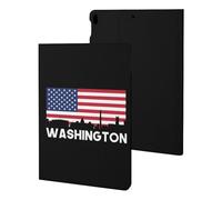 Washington U.S. Flag Cute Tablet Case Unisex Slim Hard Protective Cover Compatible with iPad 9th/ 8th/ 7th