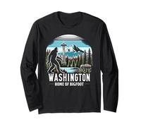 Washington USA Pacific Northwest Sasquatch Bigfoot Hunters Long Sleeve T-Shirt