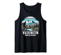Washington USA Pacific Northwest Sasquatch Bigfoot Hunters Tank Top