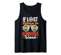 Washington Vacation Palm Tree Return to Bainbridge Island Tank Top