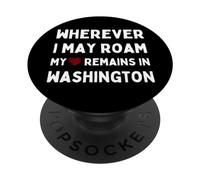 Washington Wo auch immer ich umherife, mein Herz bleibt in Washington PopSockets Adhesive PopGrip