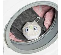 WASHMONSTER hair catcher for washing machine, tumble dryer, 1 set, in white, hair filter for animal hair, human hair, lint filter lint, fluff, Ø 106 mm washing ball with laundry beads
