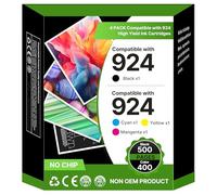Washope 924 Ink Cartridges Replacement for HP 924 924e Compatible for HP OfficeJet Pro 8120e 8122e 8124e 8125e 8132e 8134e 8135e 8130e 8138e 8139e All-in-One Printer (B/C/M/Y 4-Pack, No Chip)