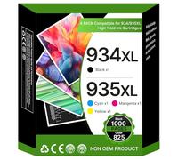 Washope 934XL 935XL Multipack Compatible with HP 934/935XL Multipack Original Printer Cartridges for HP Officejet Pro 6230 Cartridges 6830 6820 6230 (Pack of 4)