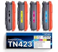 Washope TN247 TN-243CMYK Toner Value Pack Compatible for Brother TN243 DCP-L3550CDW DCP-L3510CDW HL-L3210CW HL-L3230CDW MFC-L3750CDW MFC-L3710CW Toner Cartridges Laser Printer(4-Pack)