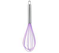 Washranp 1/5Packs Silicone Whisk Set, Silicone Whisks with Stainless Steel Handle Hanging Hole, Egg Beater Kitchen Whisks for Cooking, Frothing, Beating and Blending 1pc-Purple