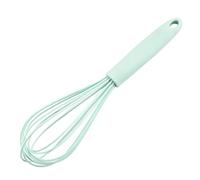 Washranp 10 Inches Small Whisks for Cooking, Silicone Whisks with PP Handle, Milk Mixing Stick Manual Egg Mixer Kitchen Whisks for Cooking, Frothing, Beating and Blending Green