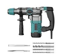 Washranp 3 in 1 Hammer Drill, Heavy Duty Rotary Hammer Drill, 110v Electric Drill, Lithium-Ion Brushless Cordless, Industrial Grade Concrete Demolition Hammer UK