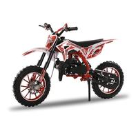 Washranp 49cc 2-Stroke Kids Dirt Bike, Gas Power Motocross, Off Road Mini Motorcycle for Kids, Pocket Motorbike with Front Rear Disc Brakes, Racing Max Speed 40KM/H Red
