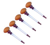 Washranp 5Pcs Sport Funny Ballpoint Pen, Smooth Writing Football Themed Rugby Ball Pen Bounce Decompression Pen Cool Rugby Ball Pen for Birthday Party Award Party Favor Supplies Brown