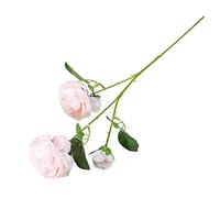 Washranp Artificial Fake Flowers,1Pc Simulation Peony Easy to Maintain Fadeless Faux Silk Flower Home Wedding Artificial Flower for Table - Pink