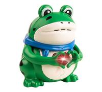 Washranp Battery Operated Frog Toy Toddler for Kids Light Up Movable Heart Gesture Voice Record Say I Love Glowing Talking Perfect Qixi Festival Valentine's Green B