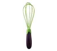 Washranp Convenient Barrel Grip Whisk Stable Holding Egg Beater Twist 2-in-1 Collapsible Silicone Coated Steel Wire Ergonomic Design Comfortable Mixing Easy Eggplant