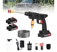 Washranp Cordless Pressure Washer, 24V Portable Pressure Washer, Battery-powered Copper Motor High Pressure Washer Kit with 3 Nozzles for Washing Cars, Fences, Patio, Furniture UK