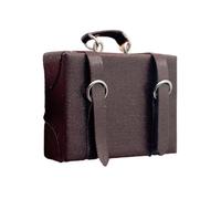 Washranp Dollhouse Handbag Craft Simulation Suitcase Wooden Miniature Briefcase Diy Ornament 1/6 1/12 Scale Dolls Coffee