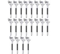 Washranp Golf Tees-20PCS Professional Plastic Golf Tees,3 1/4" Long Golf Tee Flight-Path Golf Tees,10 Degree Oblique Insertion Design Reduce Friction,Golf Accessories for Golf Lovers,Beginners Black