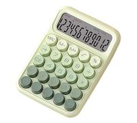 Washranp Mechanical Calculator, Gradient Color Calculator Cute 12 Digit Large LCD Display Big Round Button Calculator, Automatic Sleep, 15°Tilt Desktop Calculator for Kids School Office Calculators